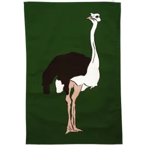 100% COTTON GREEN OSTRICH TEA TOWEL