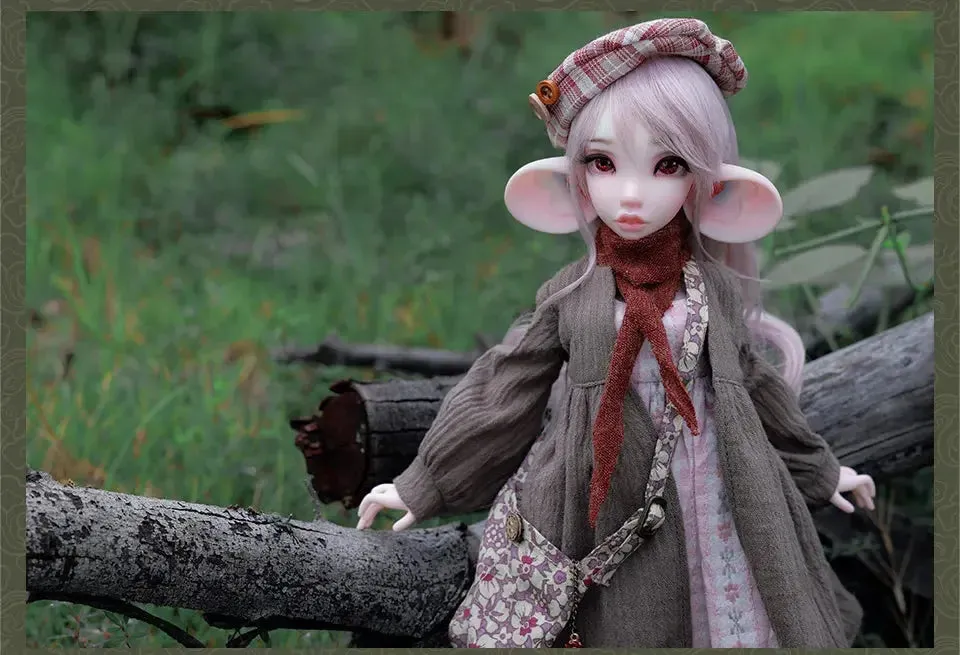 1/4 Shuga Fairy Yudit BJD Doll - Autumn Style with Big Ears & Eyes - Full Set