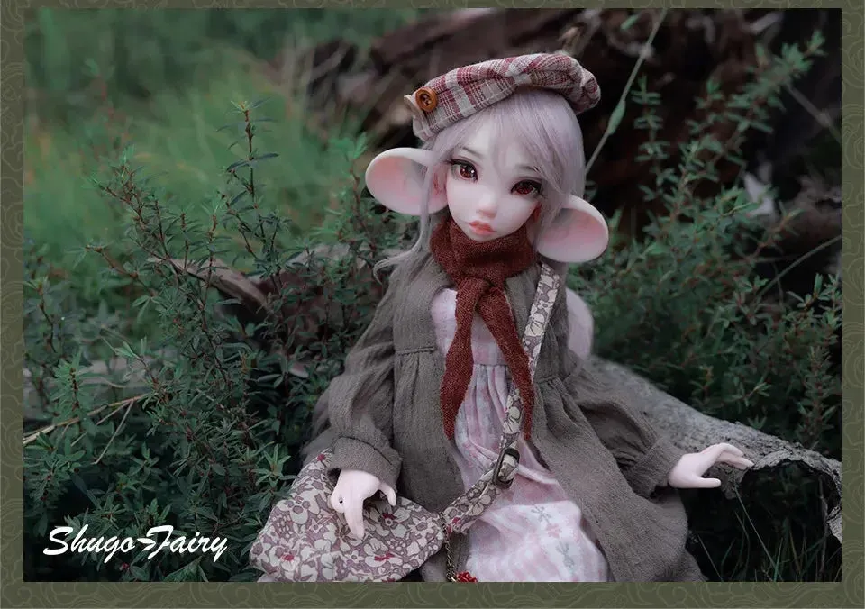 1/4 Shuga Fairy Yudit BJD Doll - Autumn Style with Big Ears & Eyes - Full Set