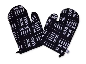 African Print Oven Mitts - FAKOYE Bogolan print