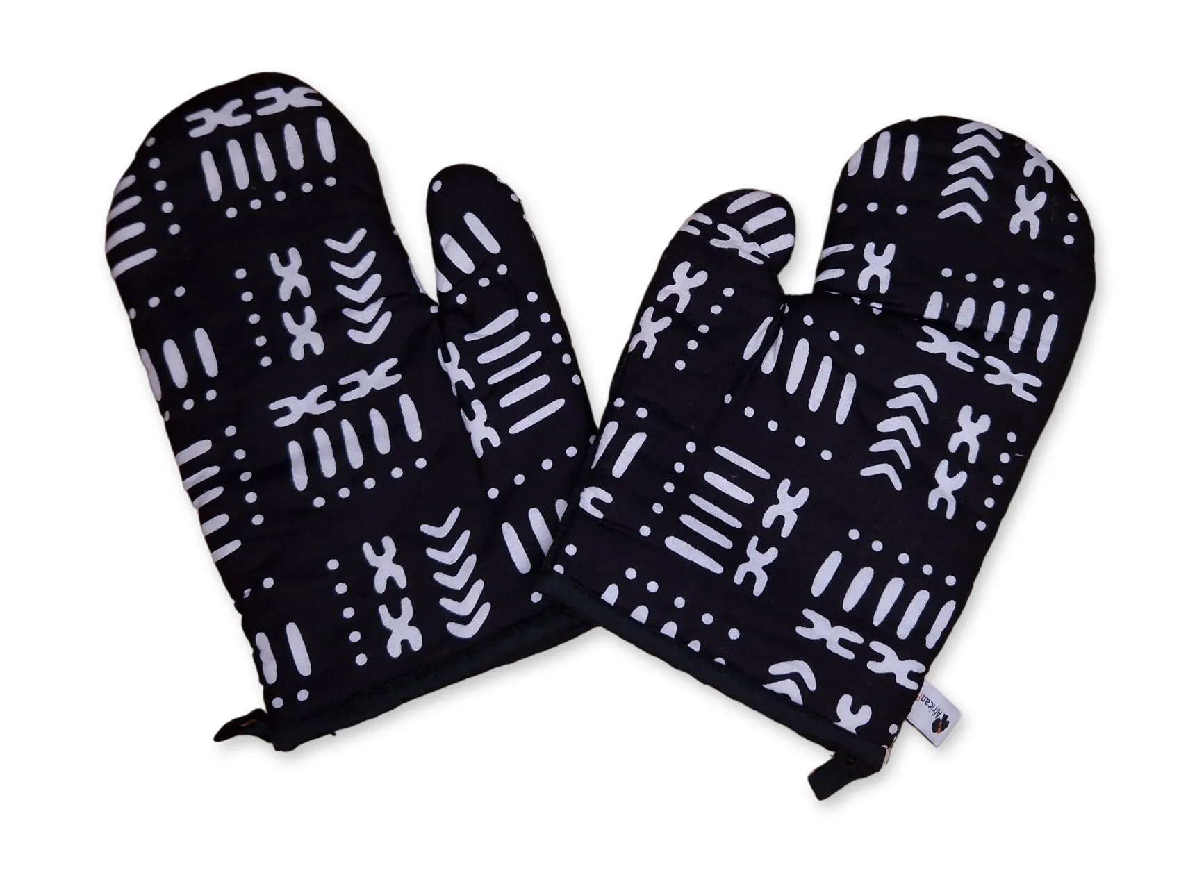 African Print Oven Mitts - FAKOYE Bogolan print