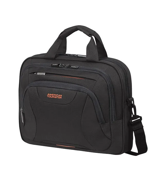 American Tourister AT Work 13.3"-14.1" Laptop Bag | Black/Orange