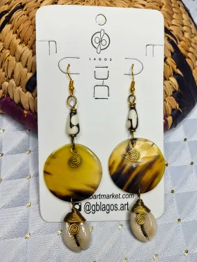 Disdrop Brass Earrings