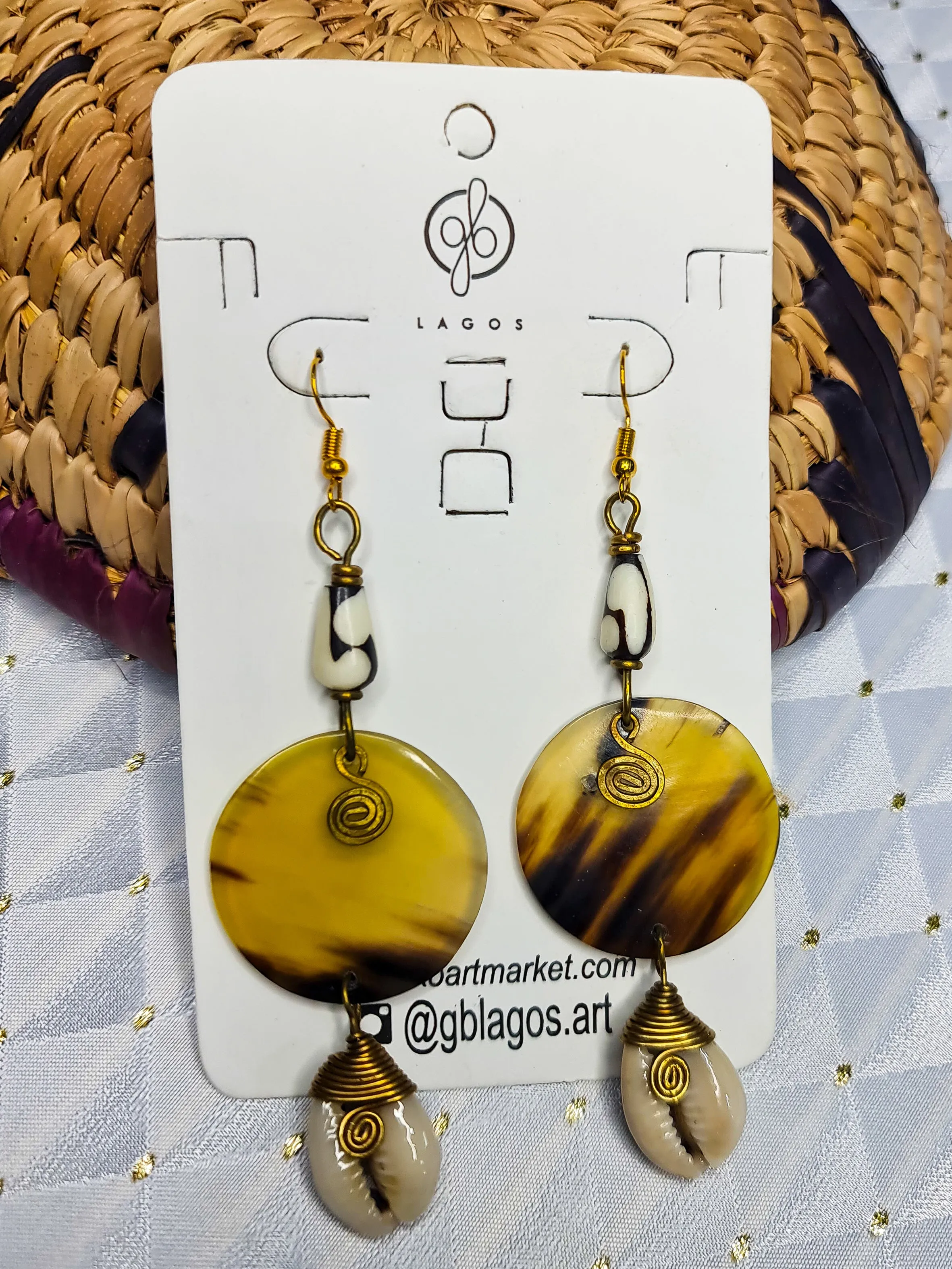 Disdrop Brass Earrings