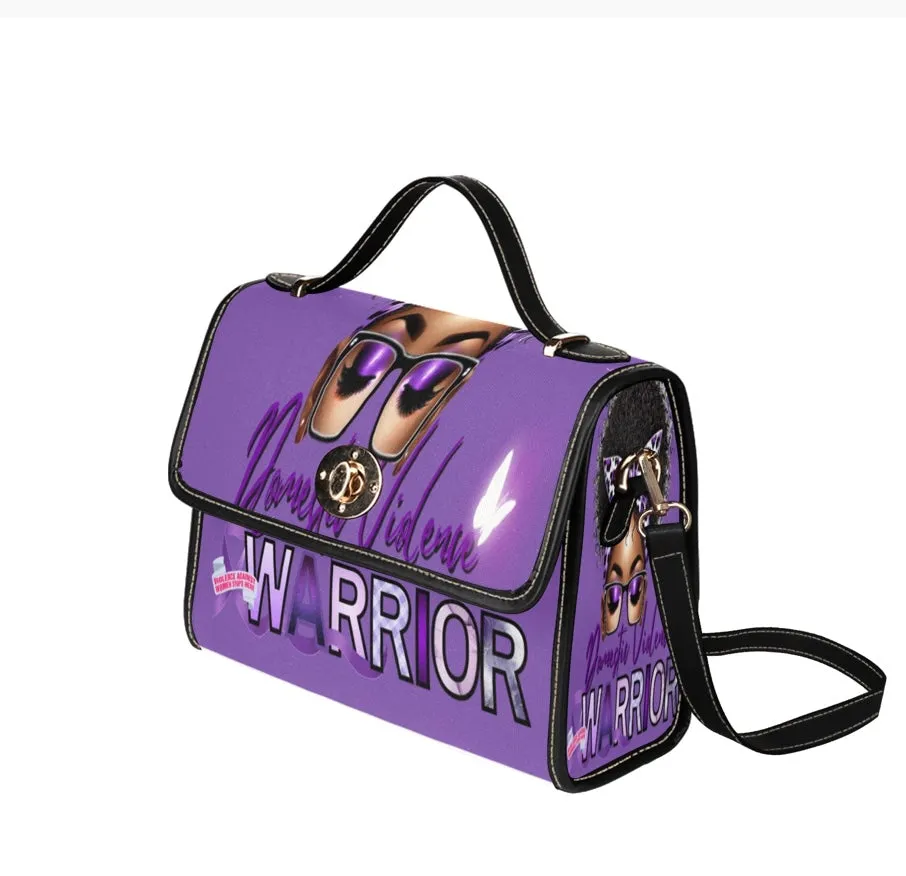 Domestic Violence Warrior Canvas Bag-Deep Purple