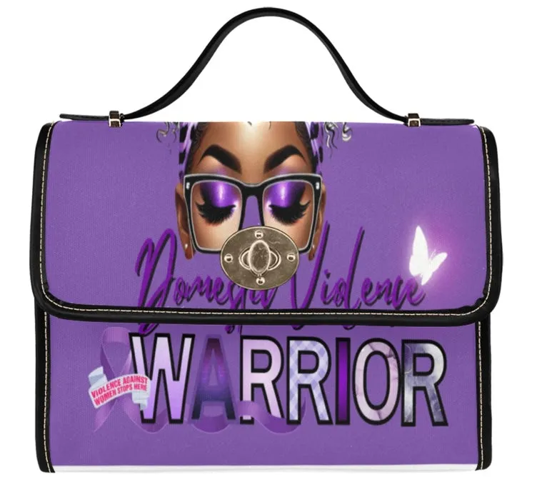 Domestic Violence Warrior Canvas Bag-Deep Purple