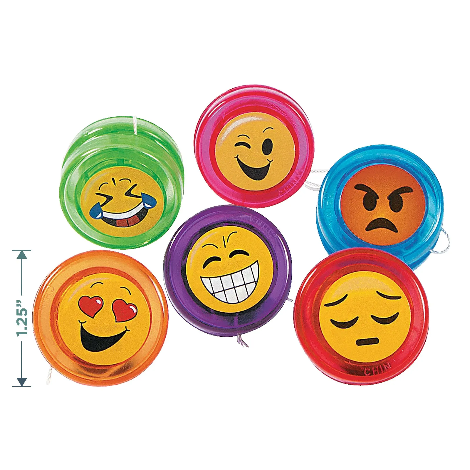 Emoji Party Favors - Smiley Face Goody Bags, Mini Yo-yos, Mini Drums, and Stickers for 12 Guests