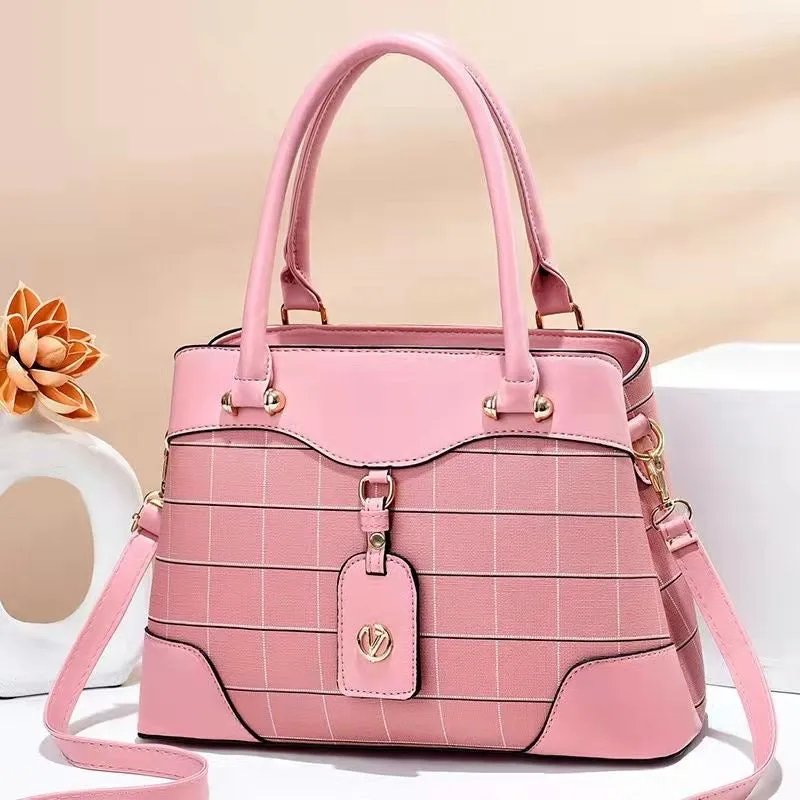 Girls Check Leather Handbags | Stylish & Functional | Makeup Bag 6910-5