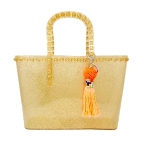 Jumbo Jelly Tote Bag: Gold