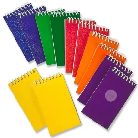 Kicko Mini Spiral Prism Notepads - 12 Pieces of Ruled Composition Spiral Notebooks