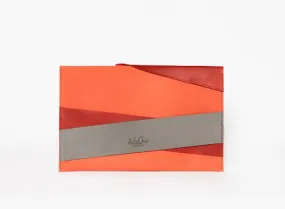 Luna Two Tone Leather Hand Clutch