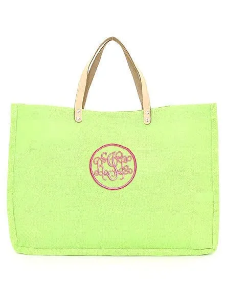 MA514 Jute Burlap Large Tote Bag