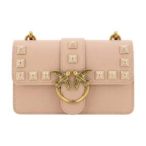 PINKO Chic Pink Cipria Mini Love Shoulder Bag