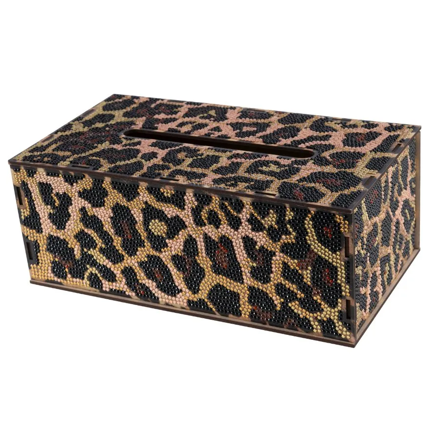 "Leopard" Crystal Art Tissue Box