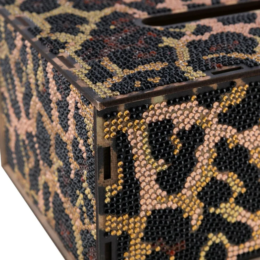 "Leopard" Crystal Art Tissue Box