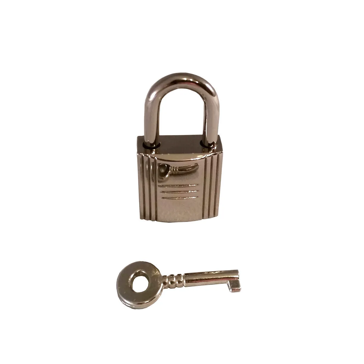 Silver Padlock & Key Handbag Purse Bag Lock