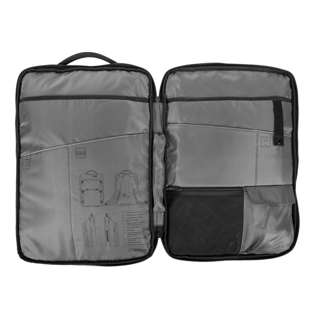 Targus 15-17.3" 2 Office Antimicrobial Backpack, Carrying Case for Notebook - TBB615GL