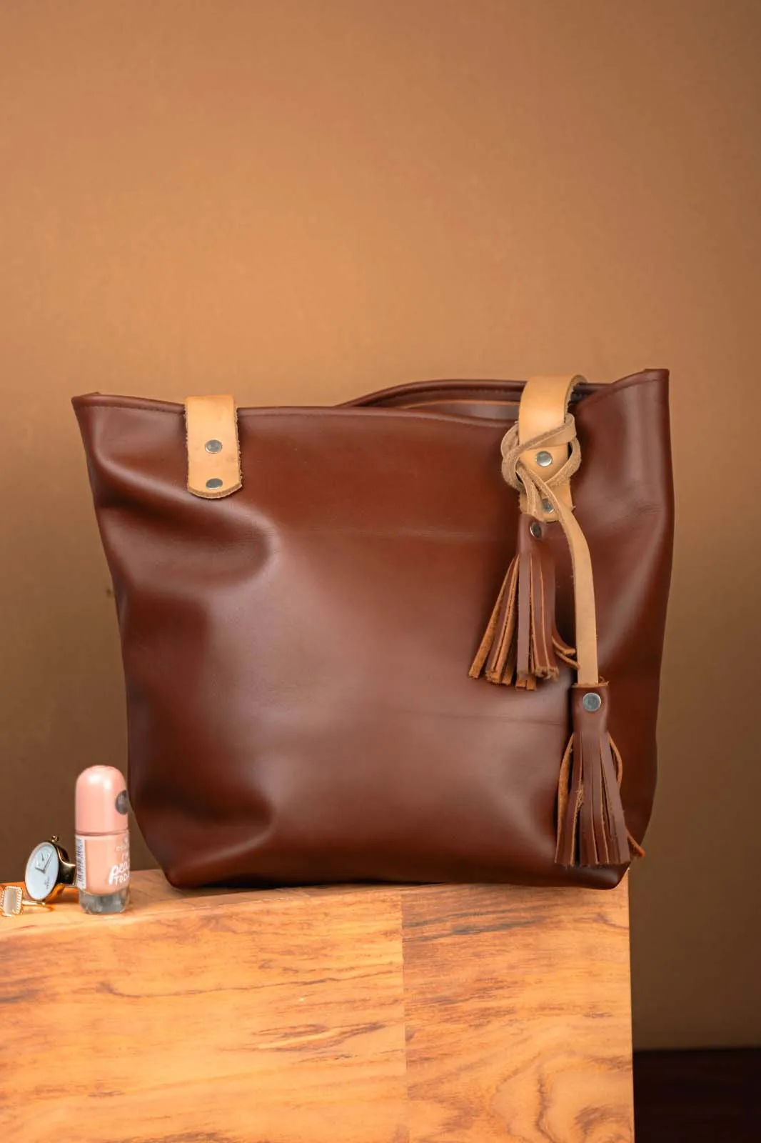 The Julie - Deep Brown Tote Bag